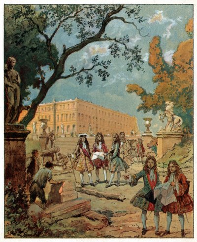 Costruzione del castello di Versailles da Unknown